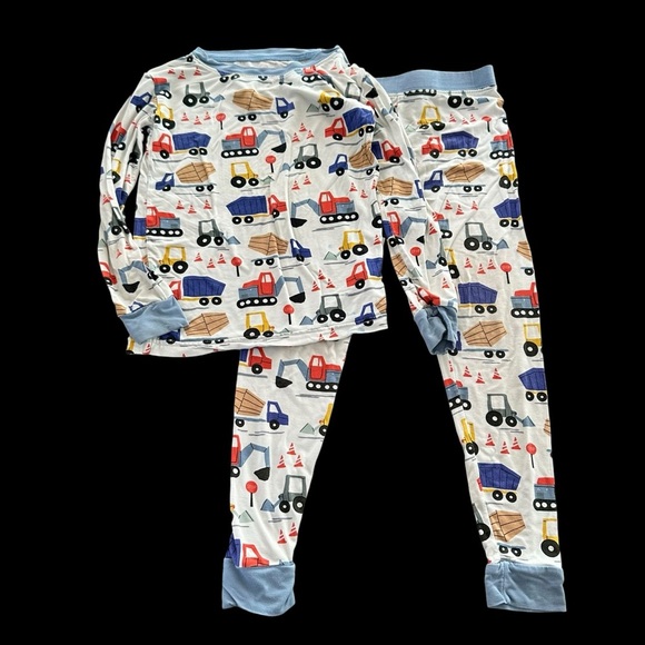 Play condition Little Sleepies boys 4T Construction Print Pajama Set Long Sleeve - Picture 1 of 7